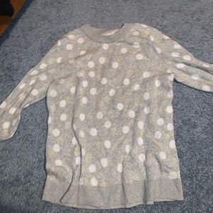 polka dotted sweater